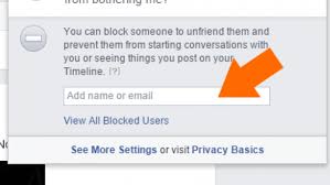 block and unblock on Facebook