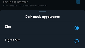 how to use twitter night mode